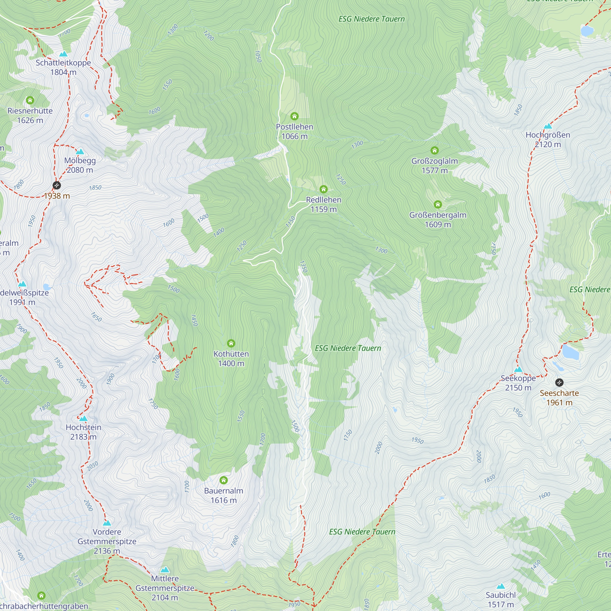 Mühlbacherhütte map