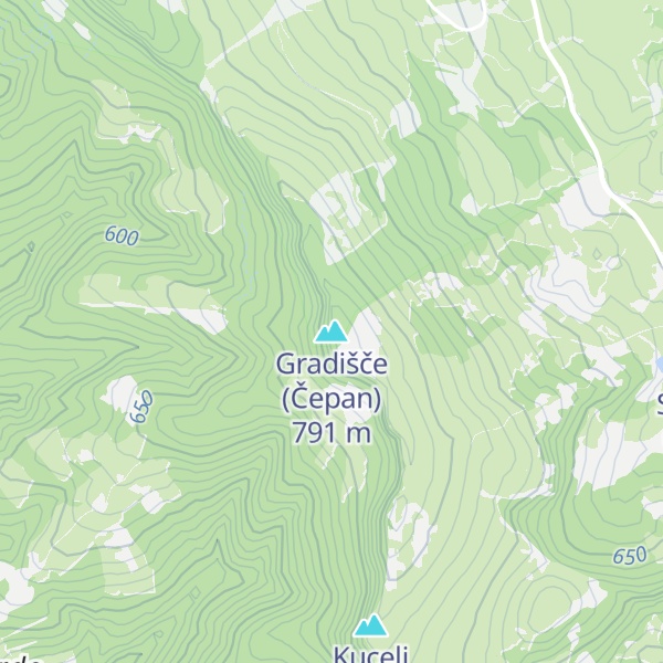 Map of Gradišče (Čepan)