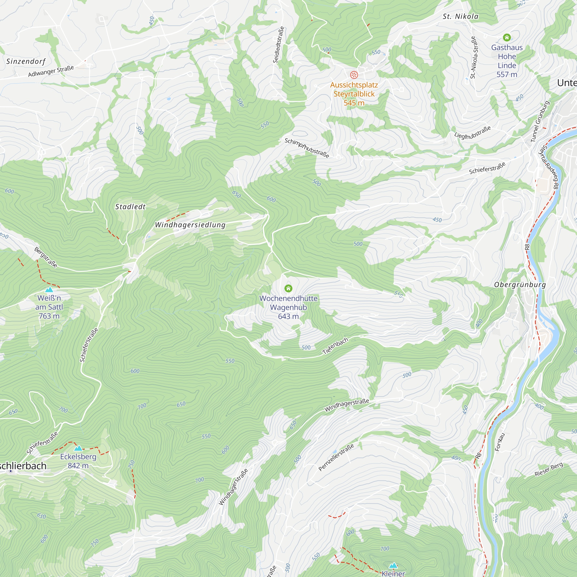 Wochenendhütte Wagenhub map