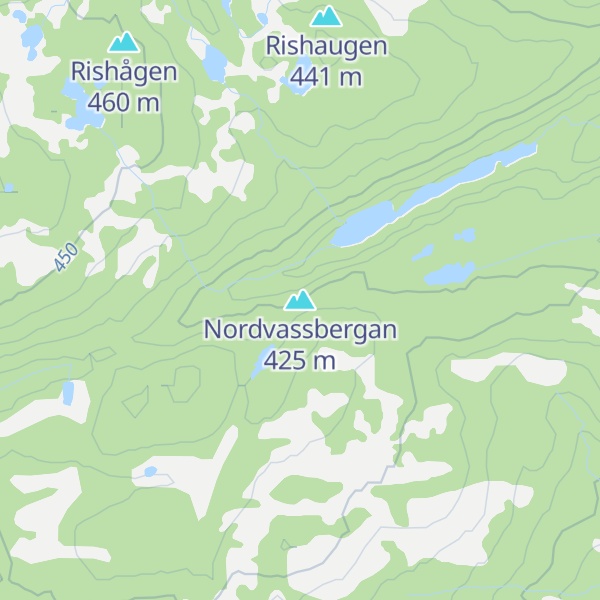 Map of Nordvassbergan