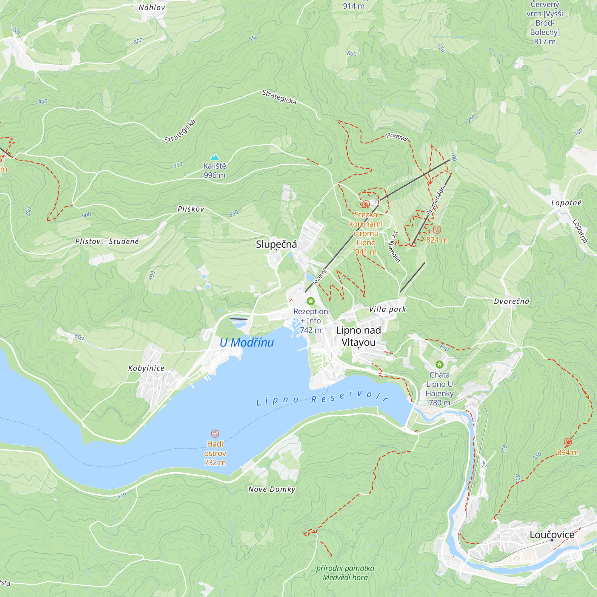 Infocentrum Lipno map