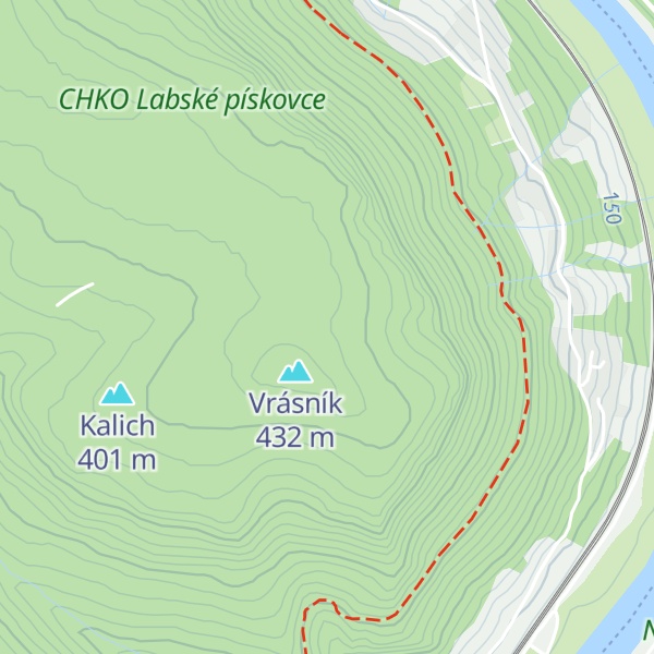 Map of Šikmá jehla
