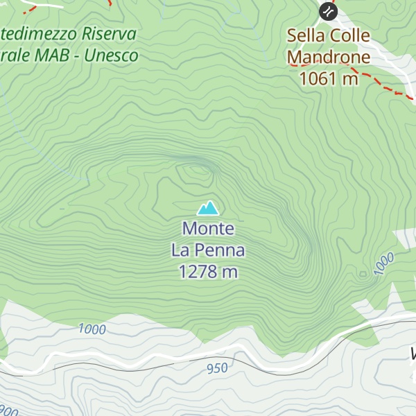 Map of Monte La Penna