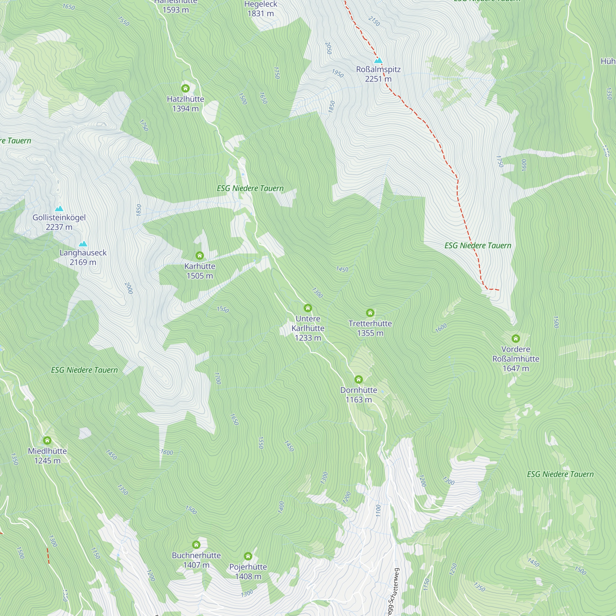 Untere Karlhütte map