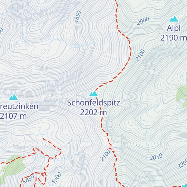 Map of Schönfeldspitz