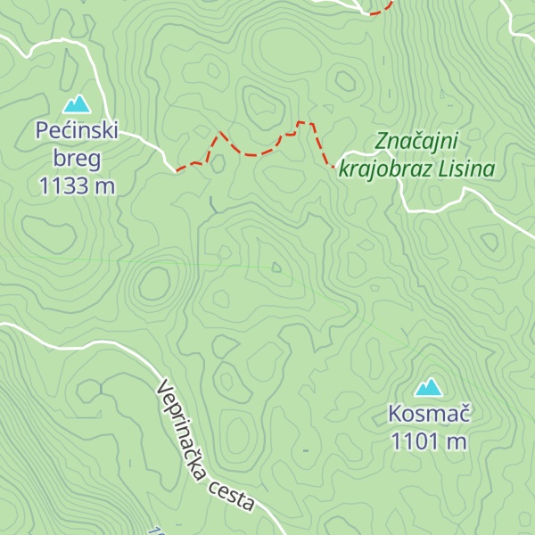Map of Kadički vrh