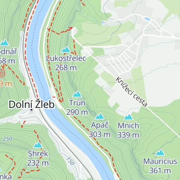 Map of Večernice