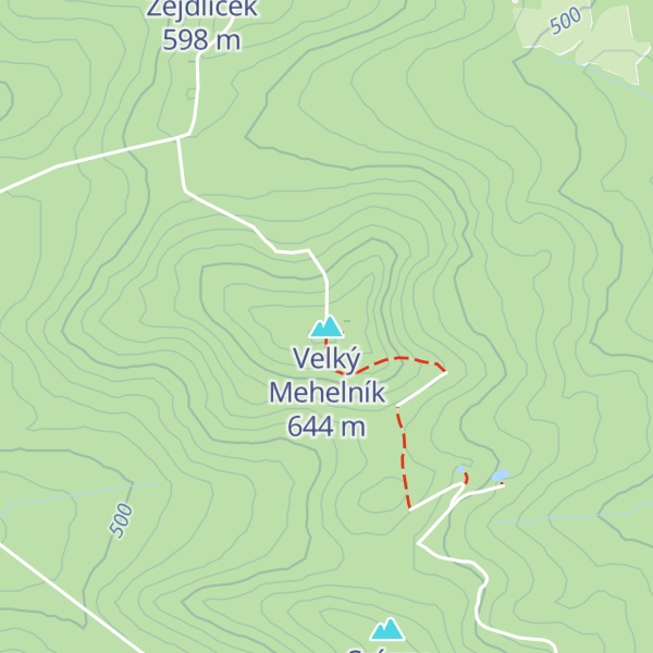 Map of Velký Mehelník
