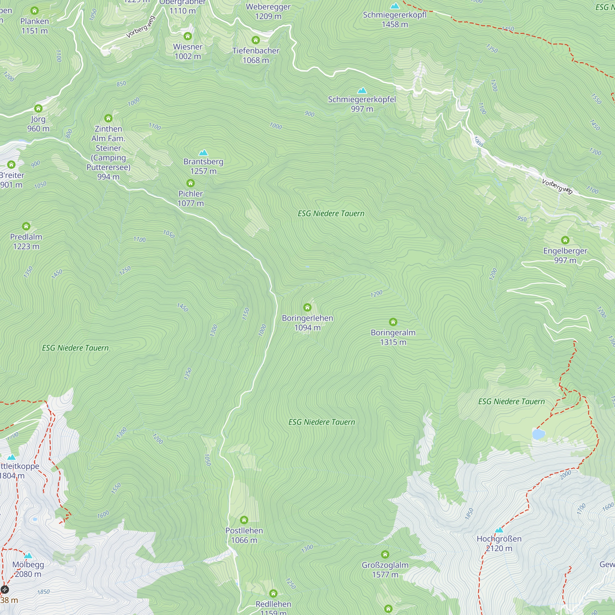 Boringerlehen map