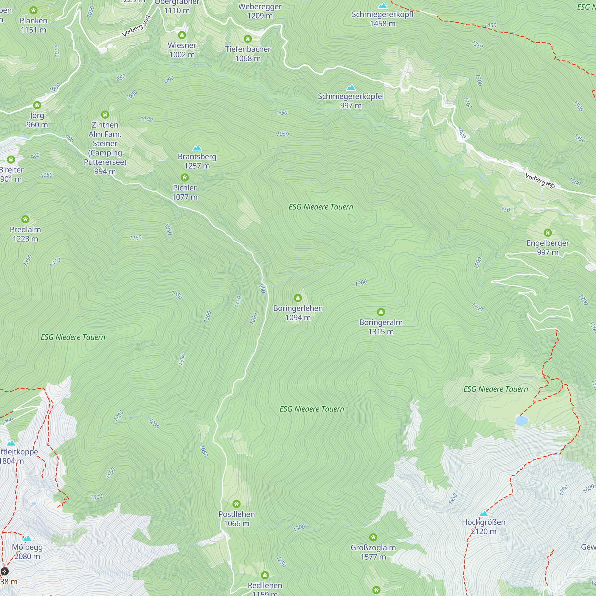 Boringerlehen map