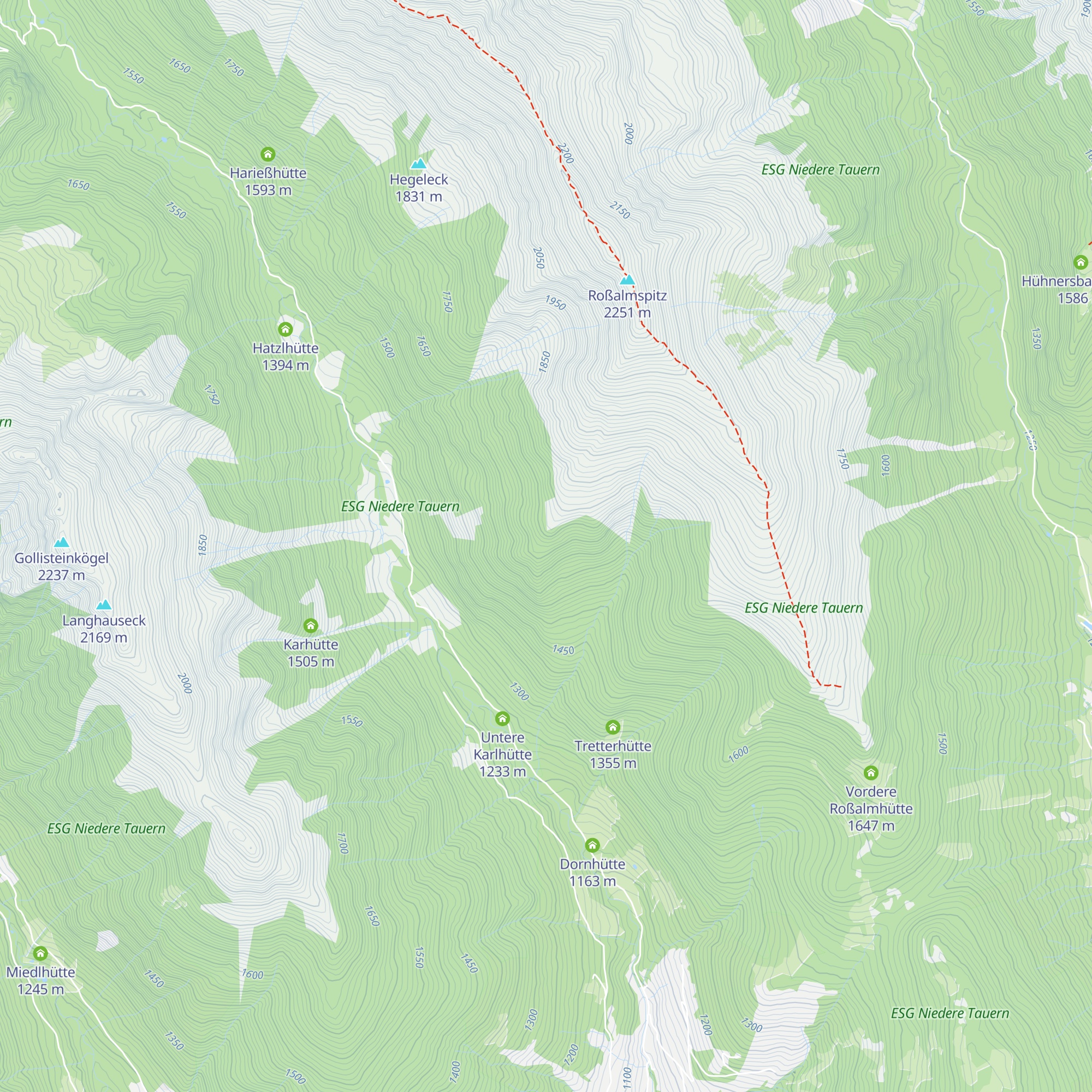 Hintere Roßalmhütte map