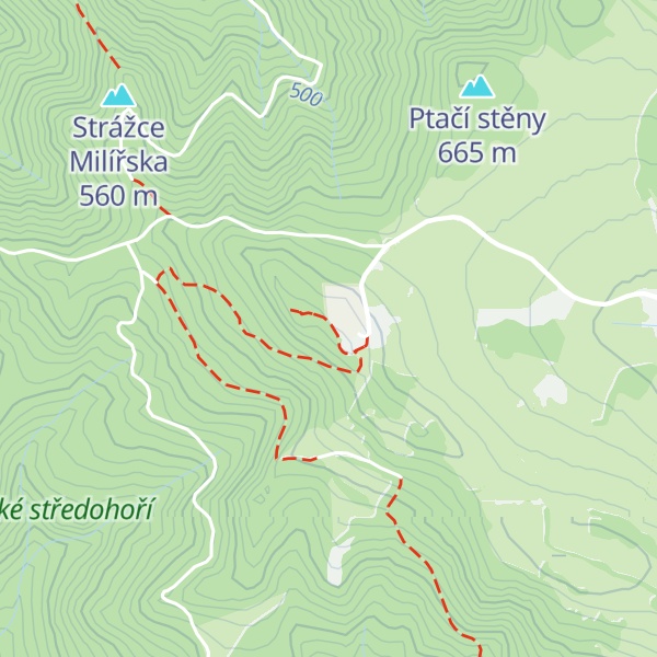 Map of Buková hora