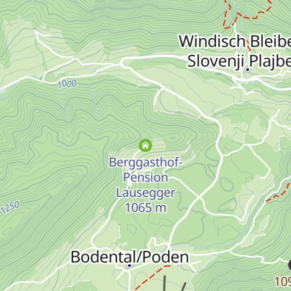 Map of Berggasthof-Pension Lausegger
