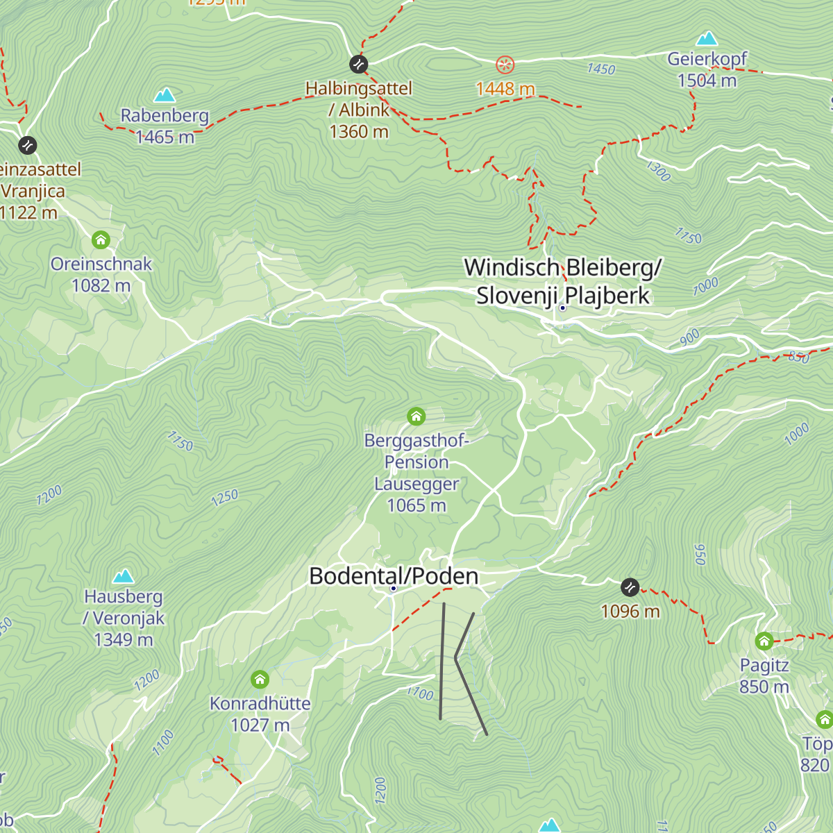 Berggasthof-Pension Lausegger map