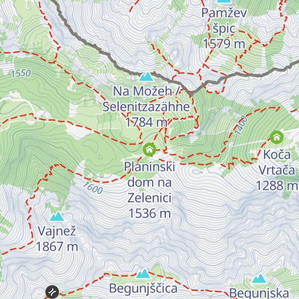 Map of Planinski dom na Zelenici