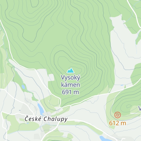 Map of Vysoký kámen