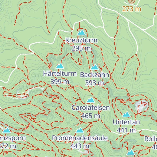 Map of Hähnelspitze