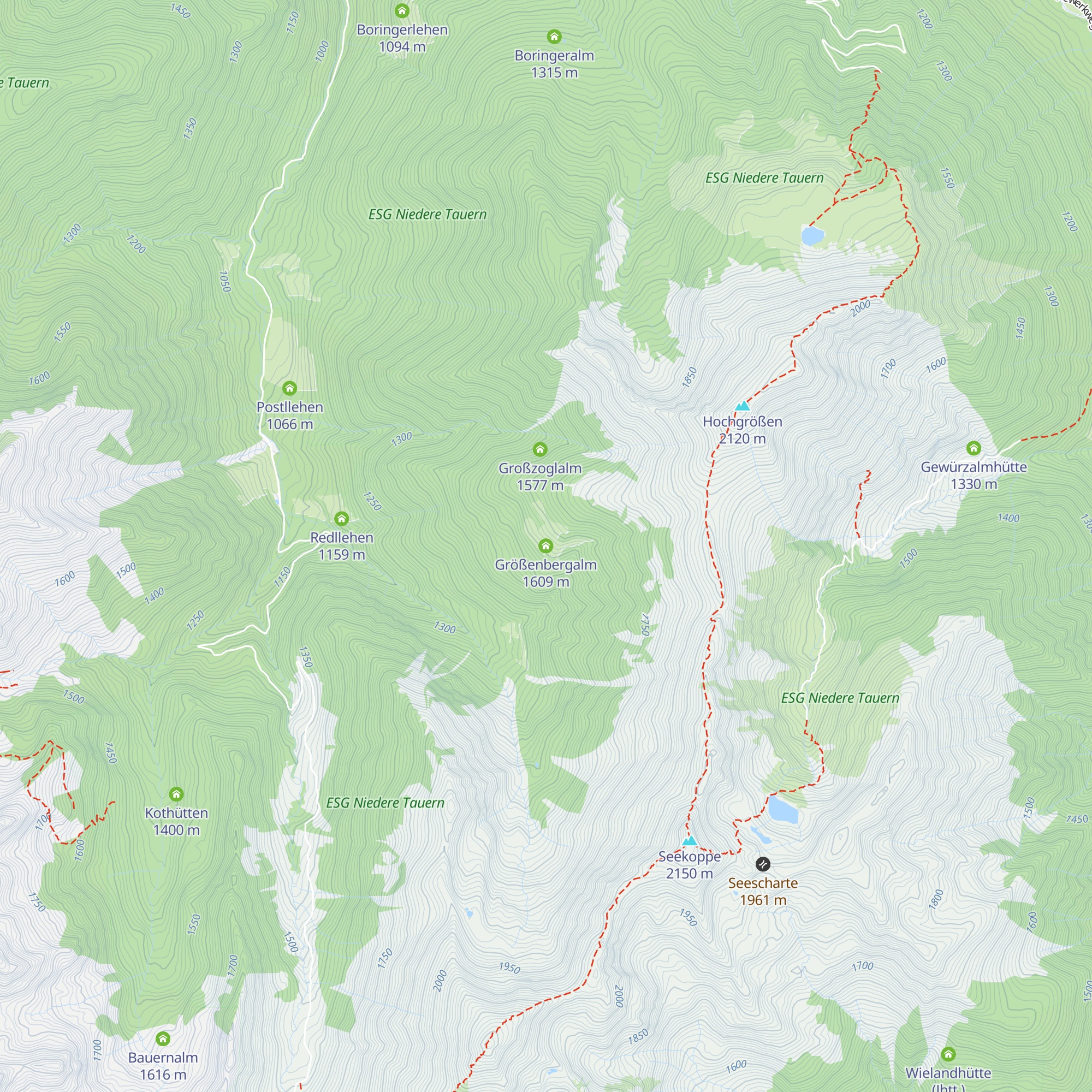Größenbergalm map