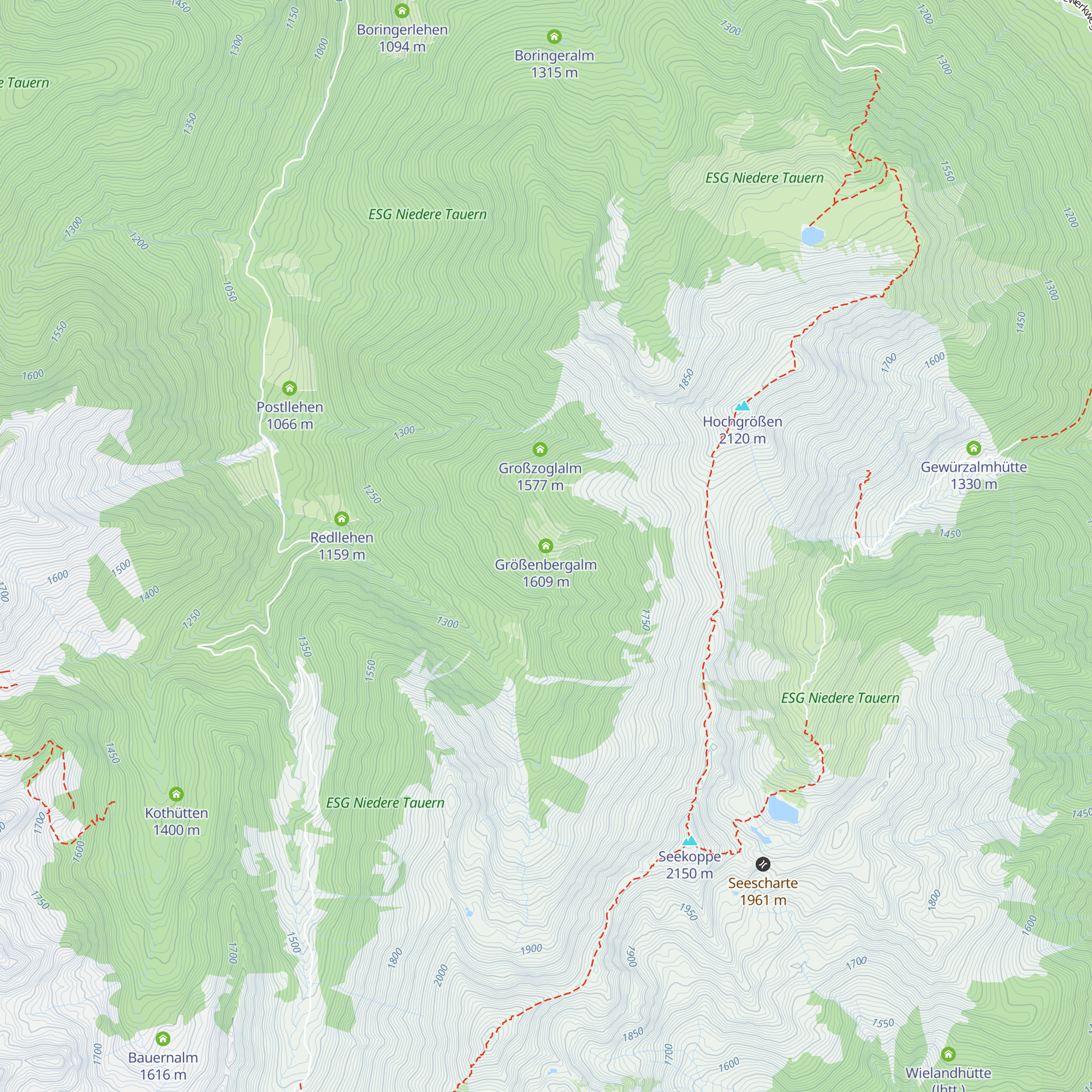 Größenbergalm map