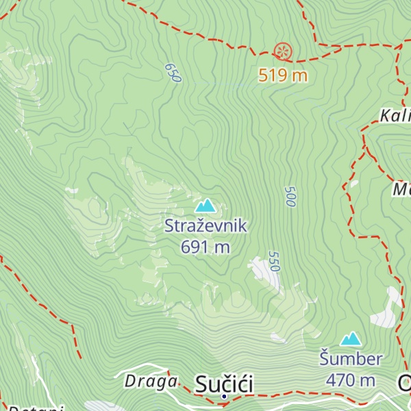 Map of Straževnik