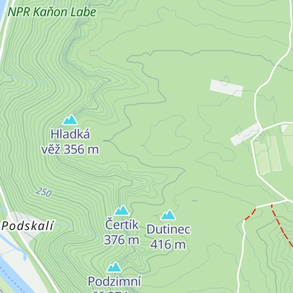 Map of Doutníček (Liščí kámen)