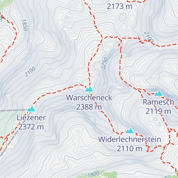 Map of Warscheneck