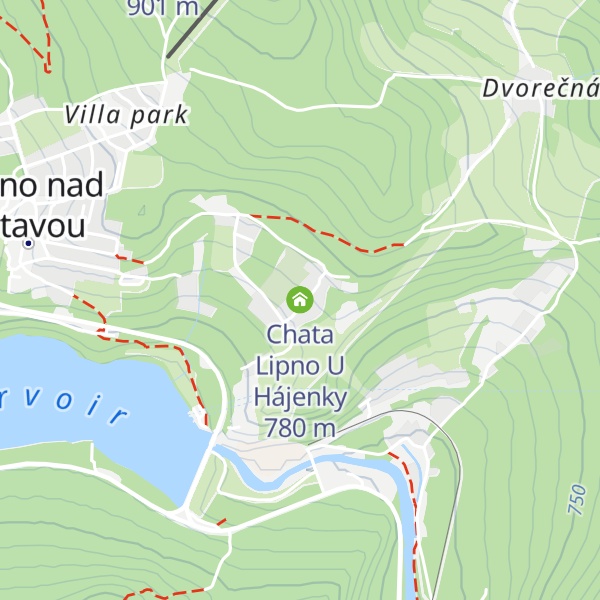 Map of Chata Lipno U Hájenky