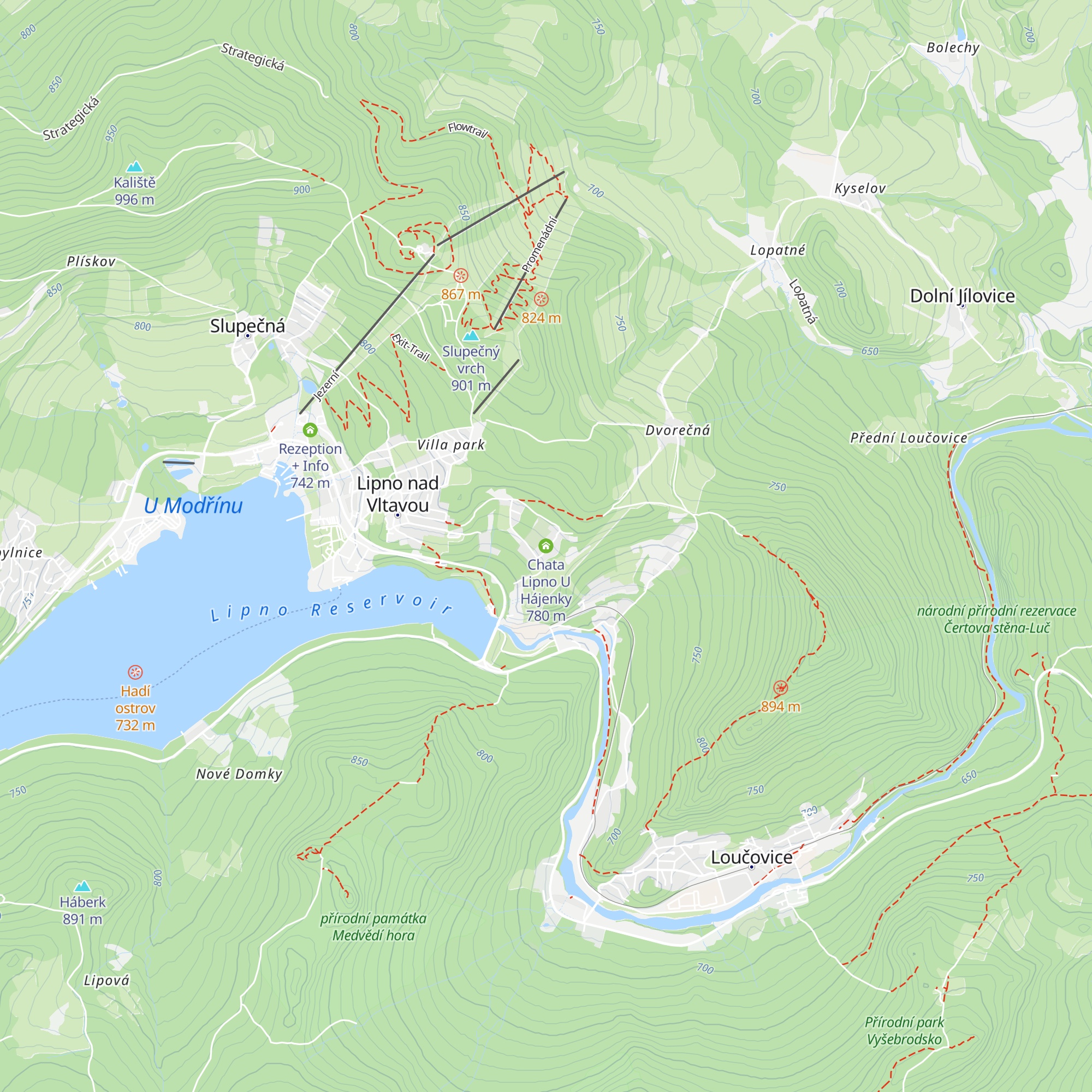 Chata Lipno U Hájenky map