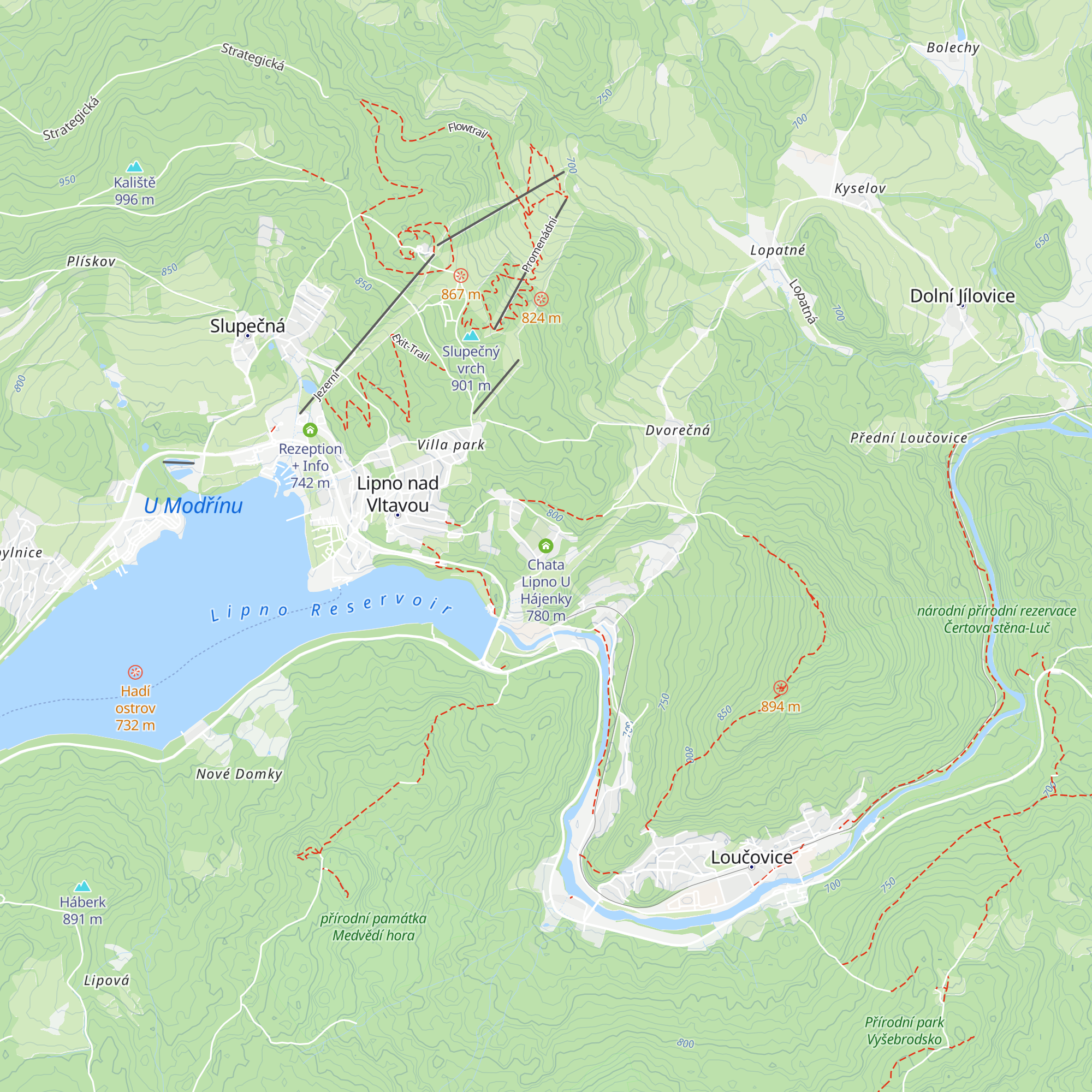 Chata Lipno U Hájenky map