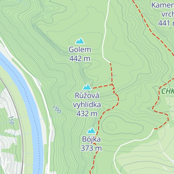 Map of Růžová vyhlídka