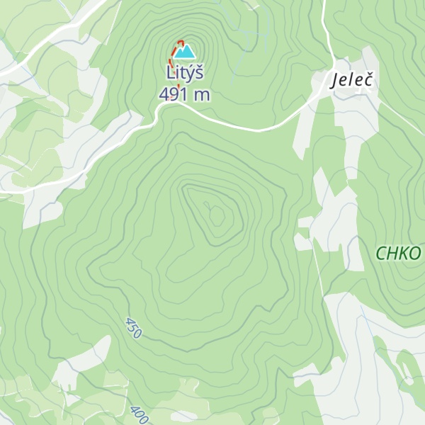 Map of Mlýnský vrch
