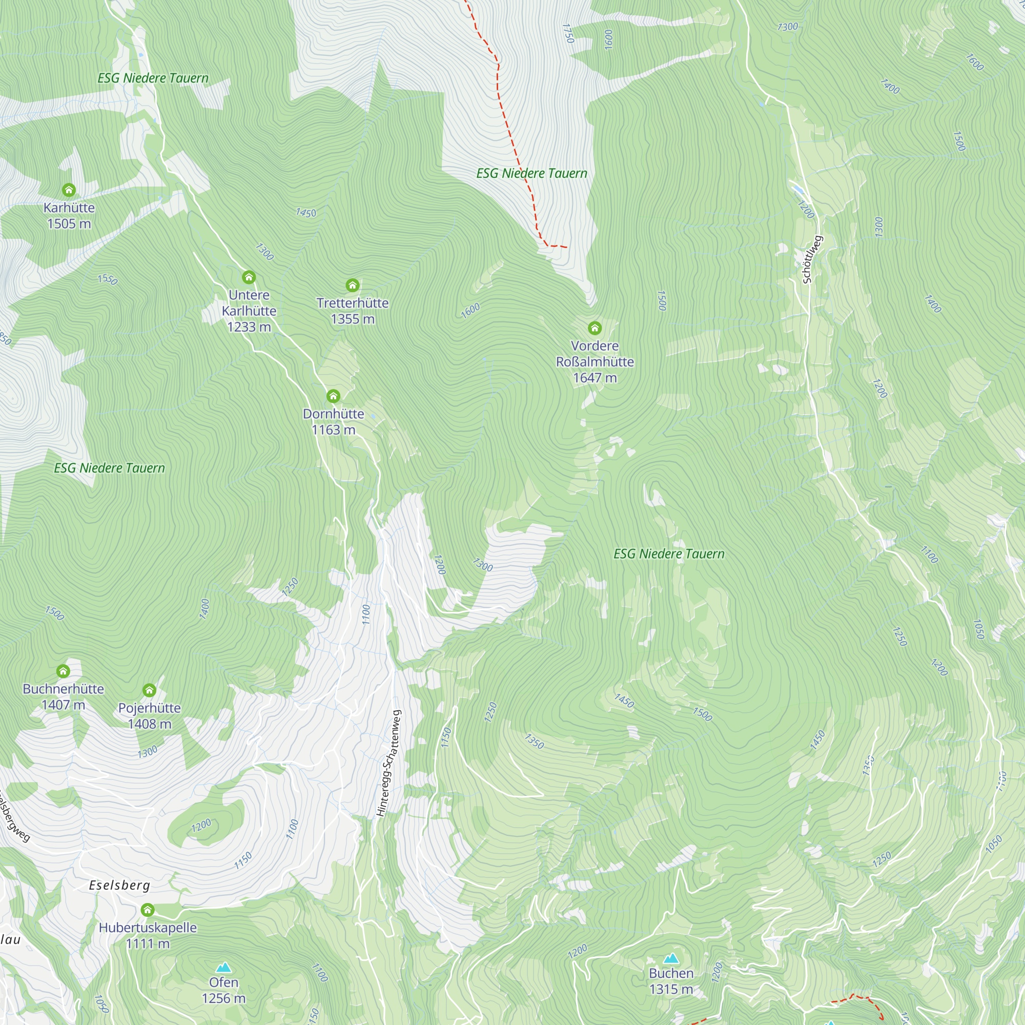 Obere Karlhütte map