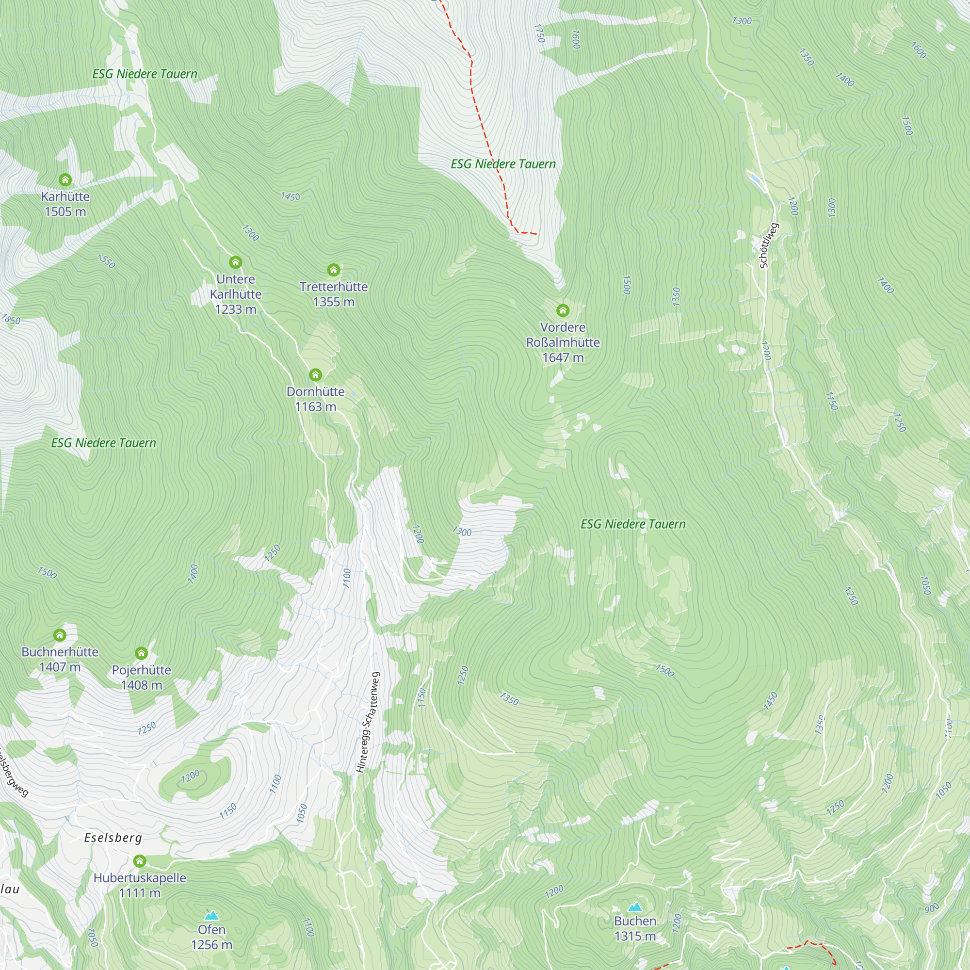 Obere Karlhütte map