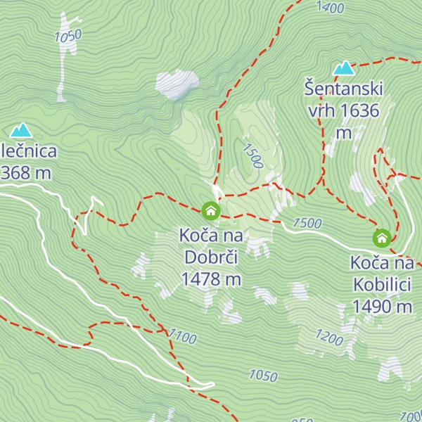 Map of Koča na Dobrči