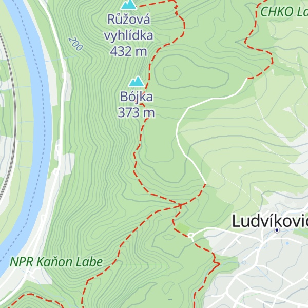 Map of Loubská jehla