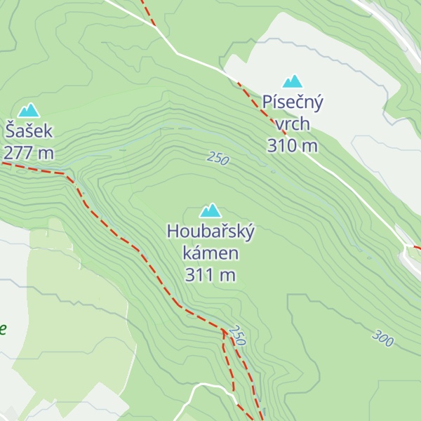 Map of Houbařský kámen