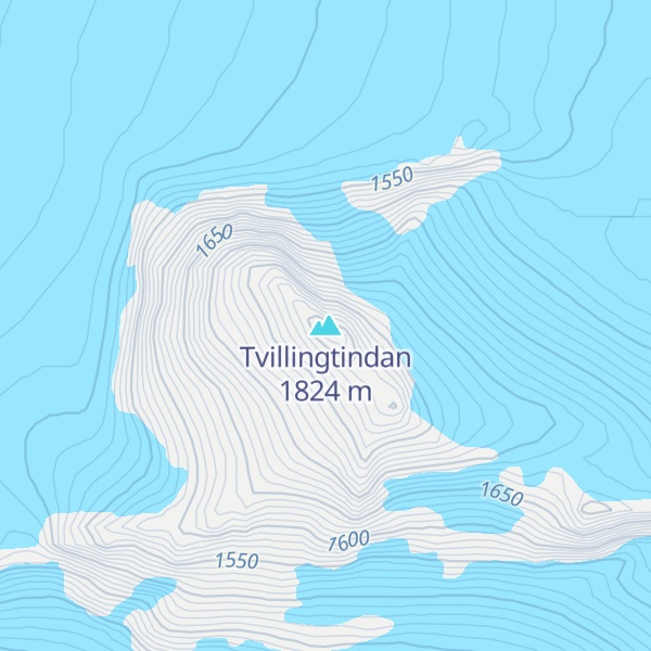 Map of Tvillingtindan