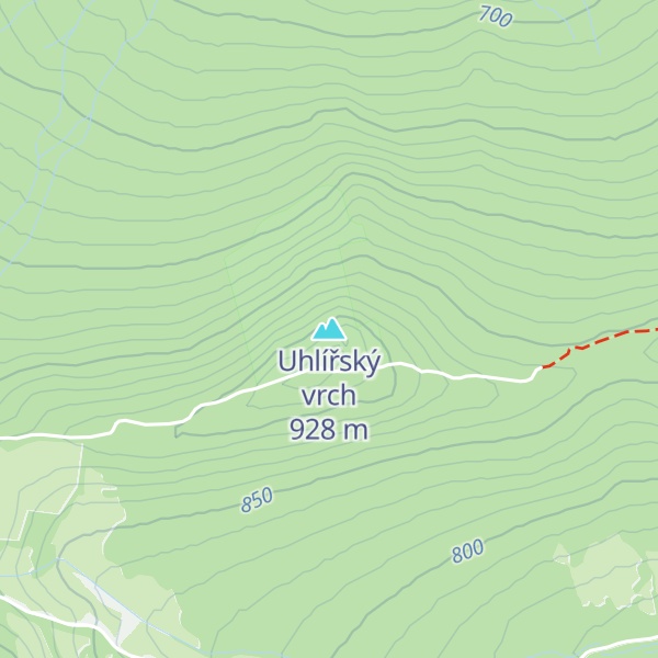 Map of Uhlířský vrch