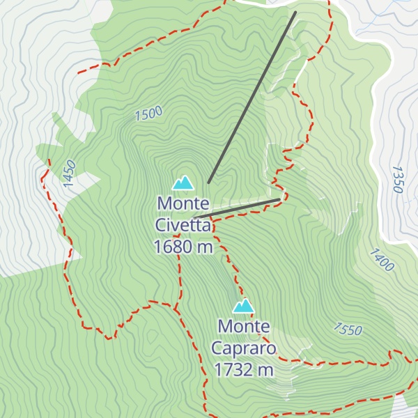 Map of Rifugio Elda e Aldo Casciero