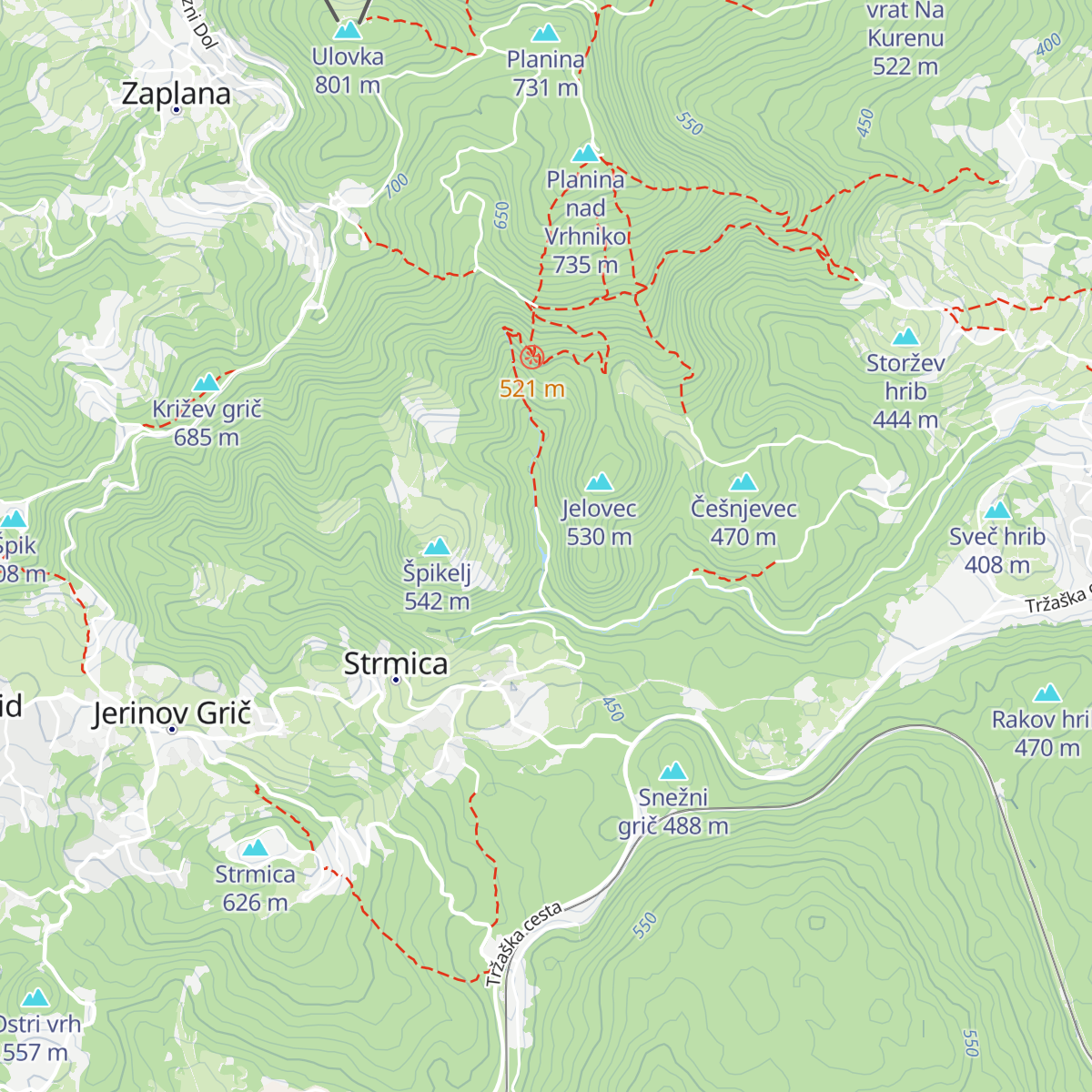 Koča v Starem malnu map