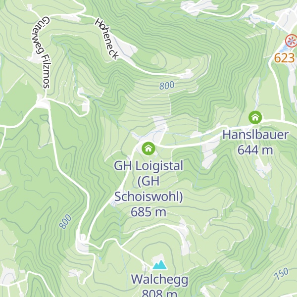 Map of GH Loigistal (GH Schoiswohl)