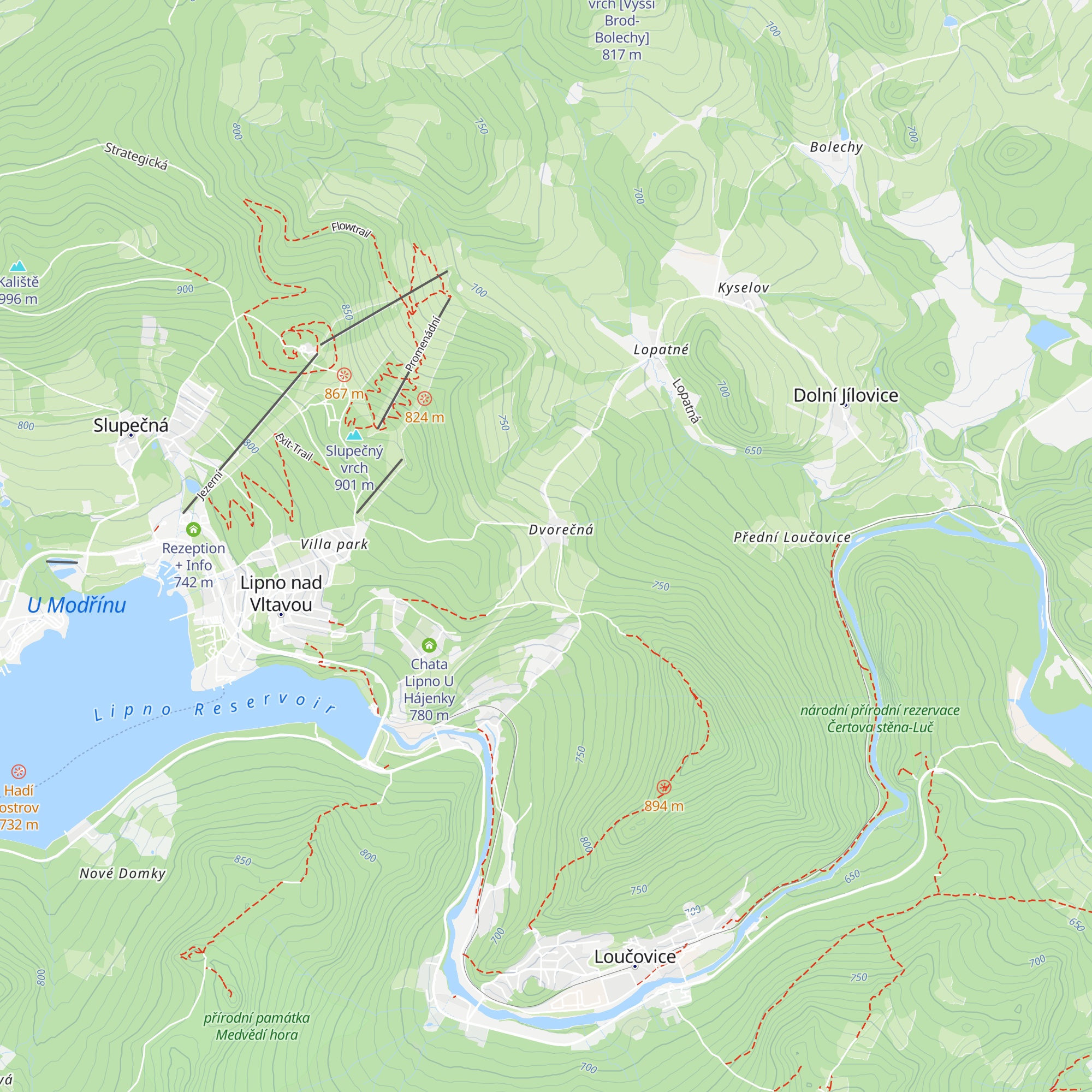 Chata Lipno-Dvorecna map