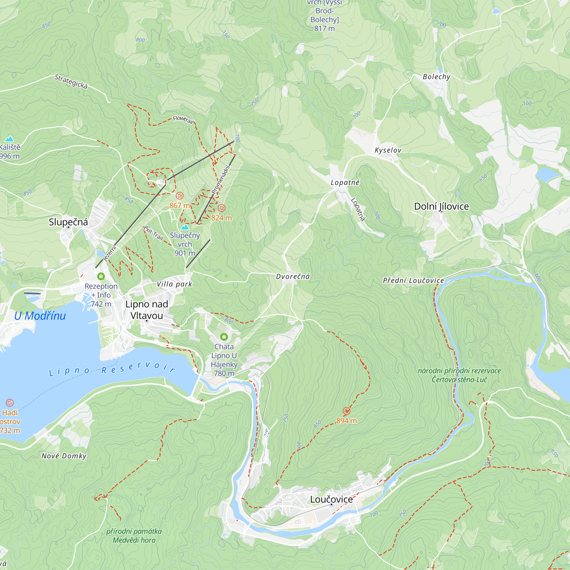 Chata Lipno-Dvorecna map