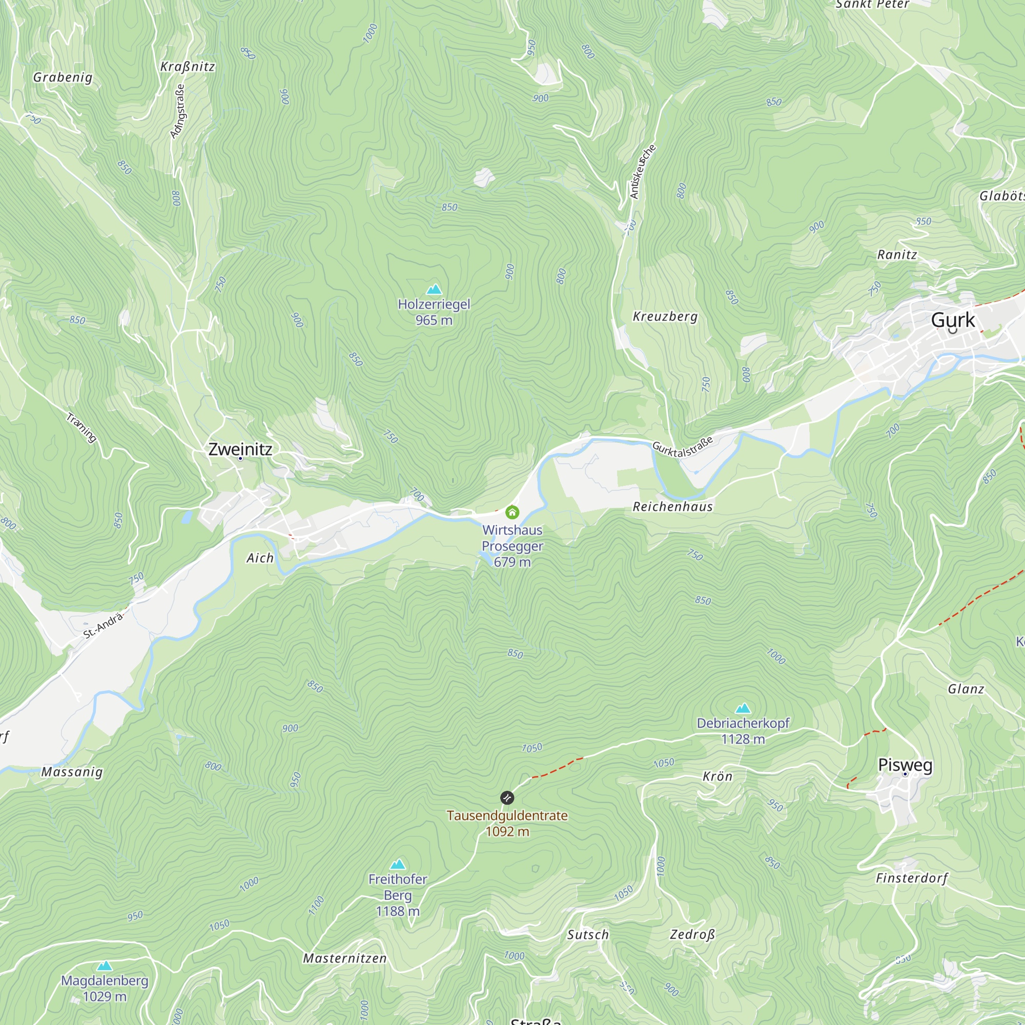 Wirtshaus Prosegger map