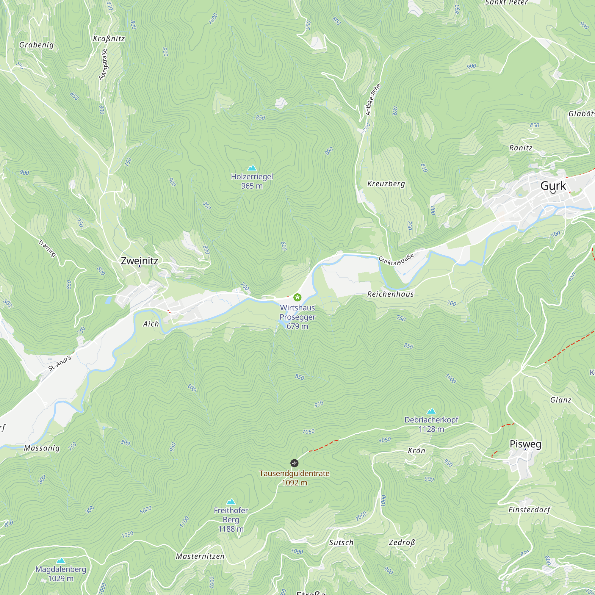 Wirtshaus Prosegger map