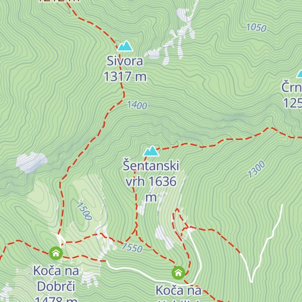 Map of Šentanski vrh