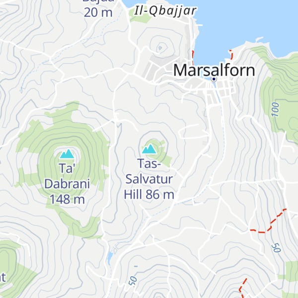 Map of Tas-Salvatur Hill
