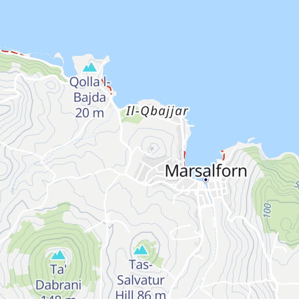 Map of Il-Qolla s-Safra