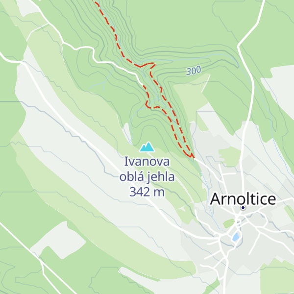 Map of Ivanova oblá jehla