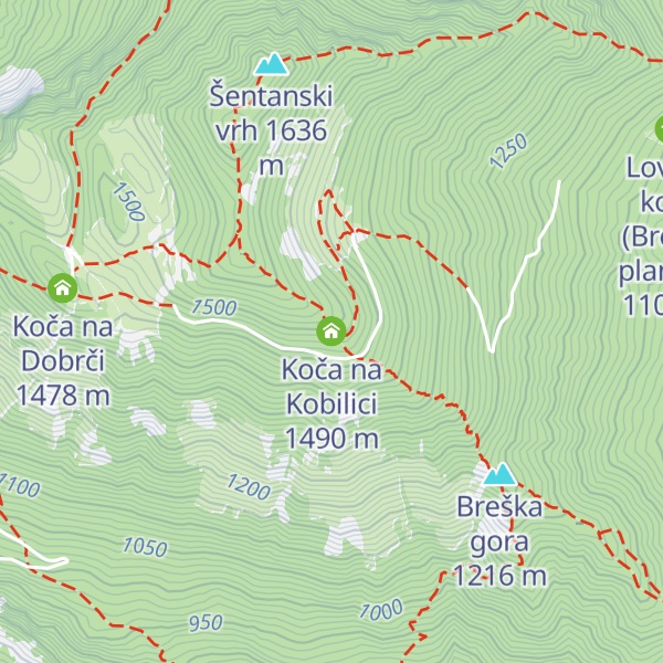 Map of Koča na Kobilici